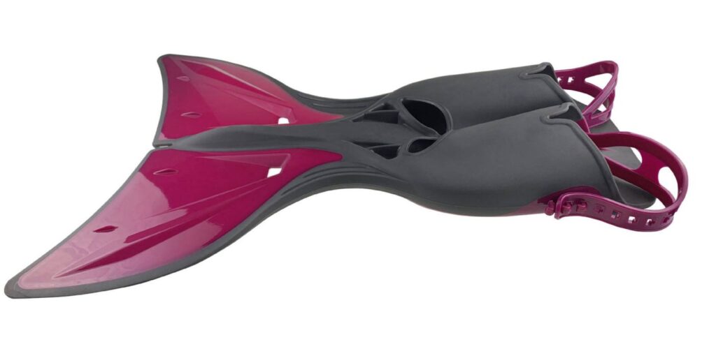 Palme De Sirène Monopalme En TPR, Taille Adulte 38-44, Pour Natation, Plongée Et Entraînement
