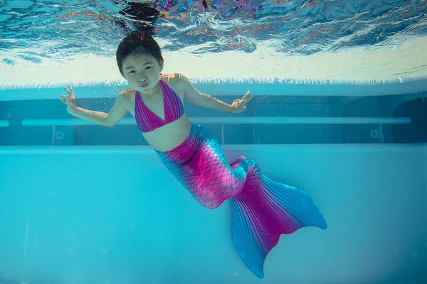 Palmes Sirène Enfants Adultes – Nageoires Plongée 38-44, Matériau Doux, Entraînement Natation, Cadeau